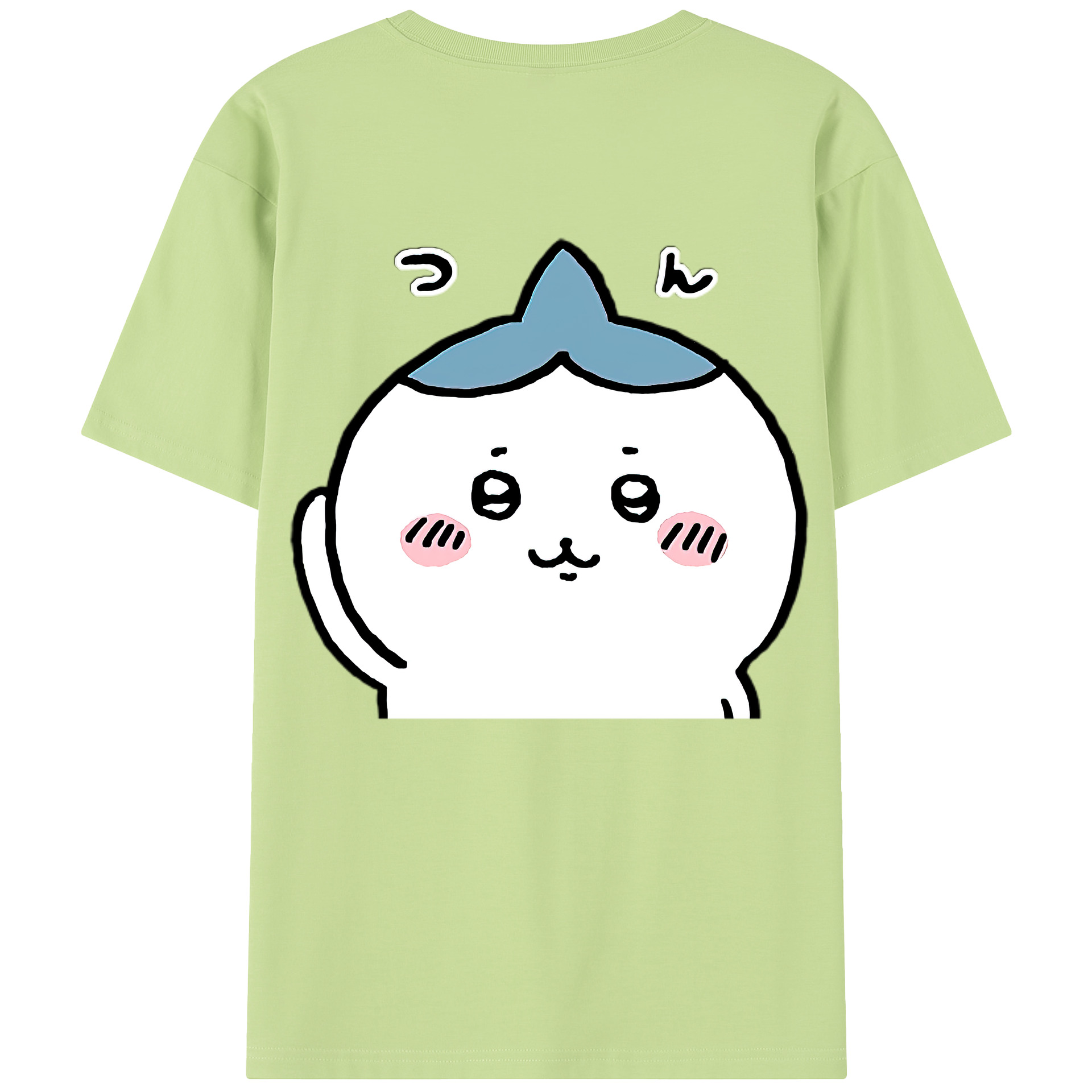 （画像用） ちいかわ ハチワレ Chii-kawa hachiware 綿100％半袖Tシャツ（背面プリント）